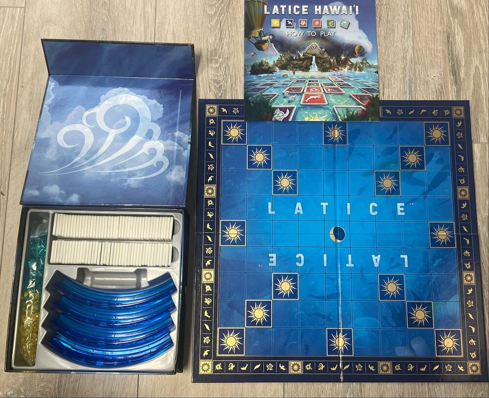 Latice Hawai’i Board Game 2019 Adacio Brent Vincent Strategy Game Missing 1 Tile